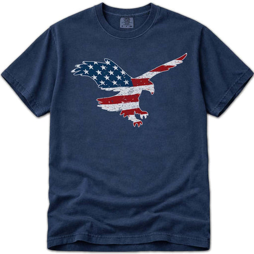 Vintage Distressed USA Flag American Eagle T Shirt