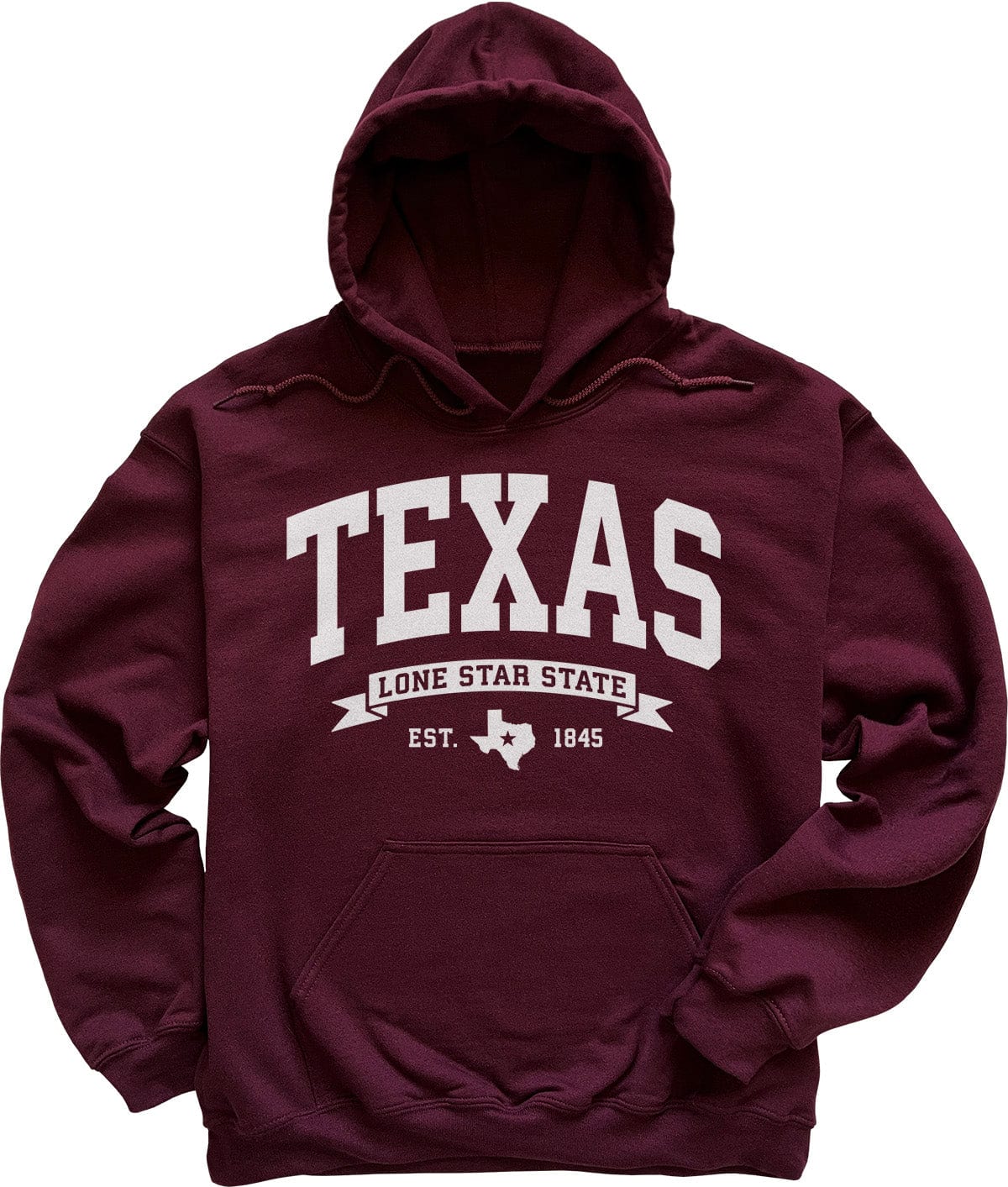 Vacation Texas Hoodie Sweatshirt Maroon