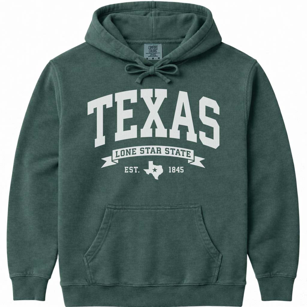 Vacation Texas Hoodie Sweatshirt - Blue Spruce