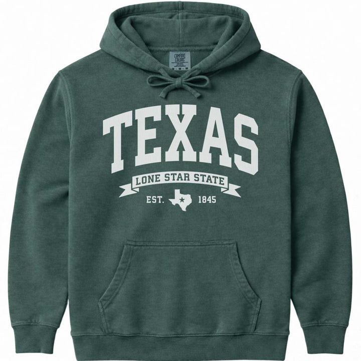 Vacation Texas Hoodie Sweatshirt - Blue Spruce