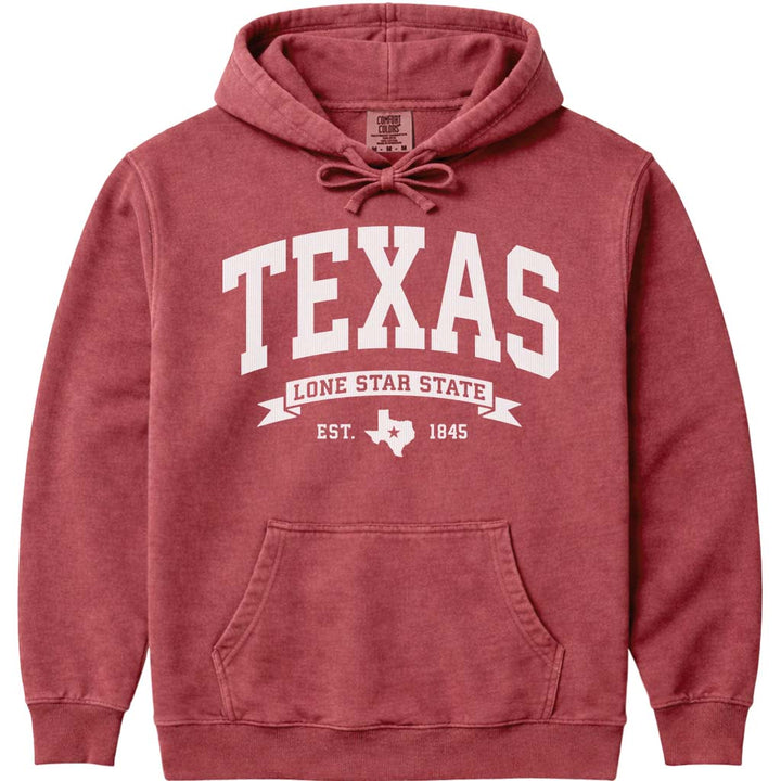 Vacation Texas Hoodie Sweatshirt - Crimson