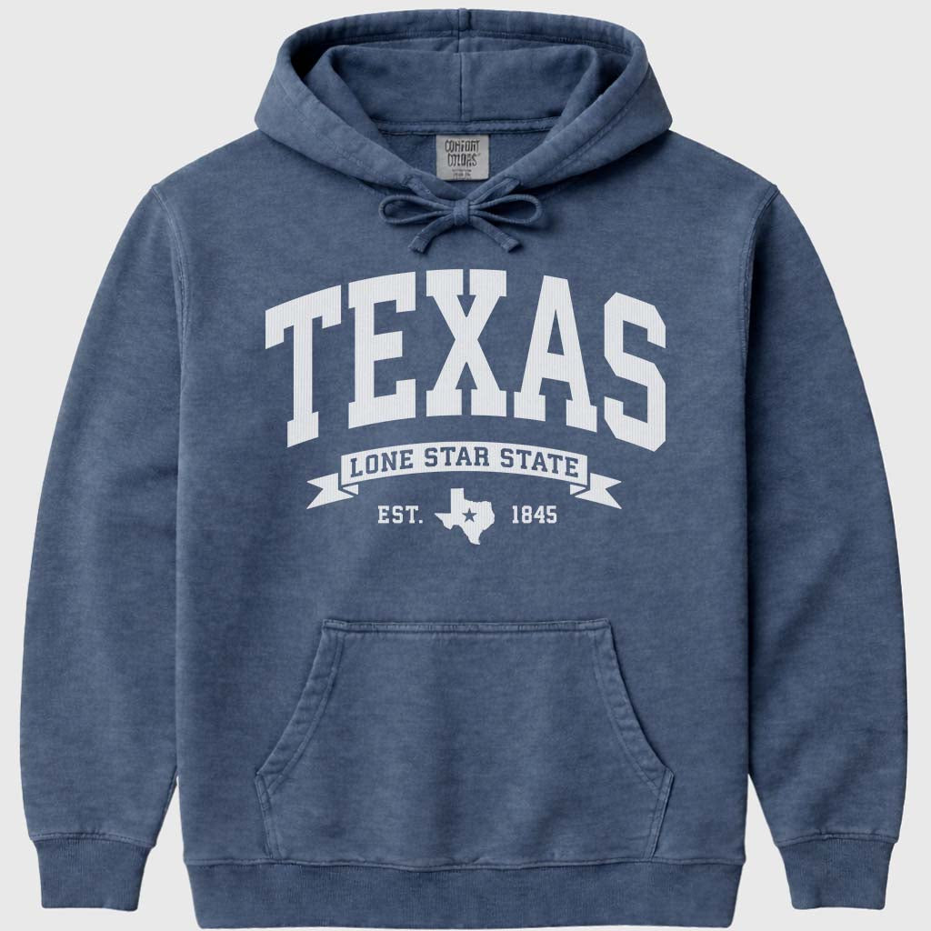 Vacation Texas Hoodie Sweatshirt - Denim