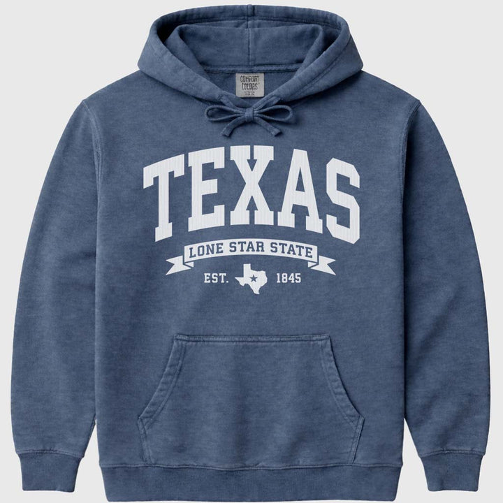 Vacation Texas Hoodie Sweatshirt - Denim