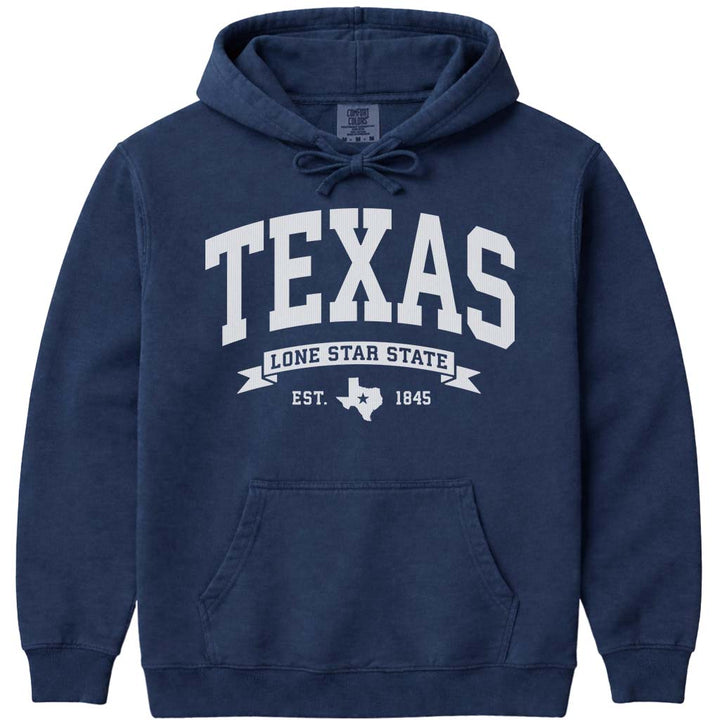 Vacation Texas Hoodie Sweatshirt - Navy