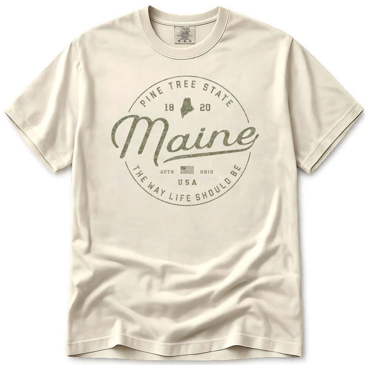 Vacationland Camo T Shirt - Ivory