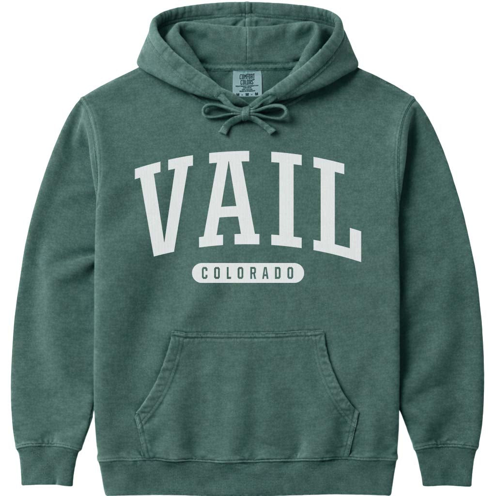 Vail Colorado Hoodie Sweatshirt - Blue Spruce