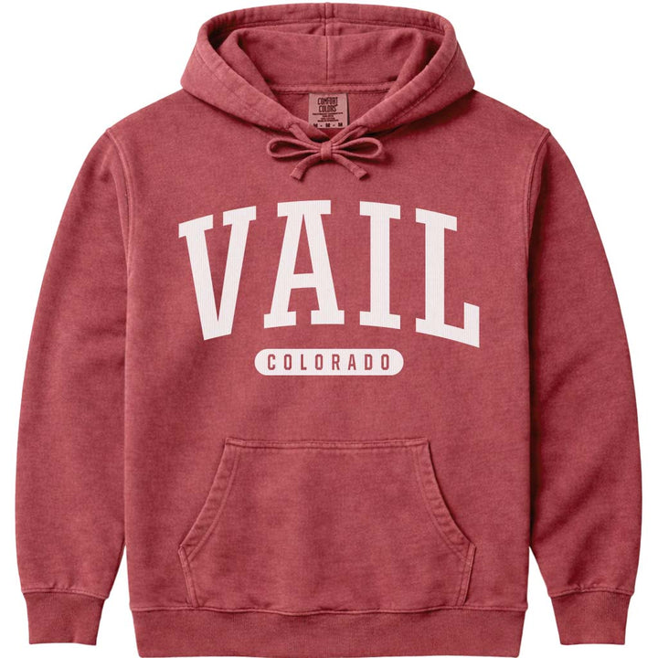 Vail Colorado Hoodie Sweatshirt - Crimson