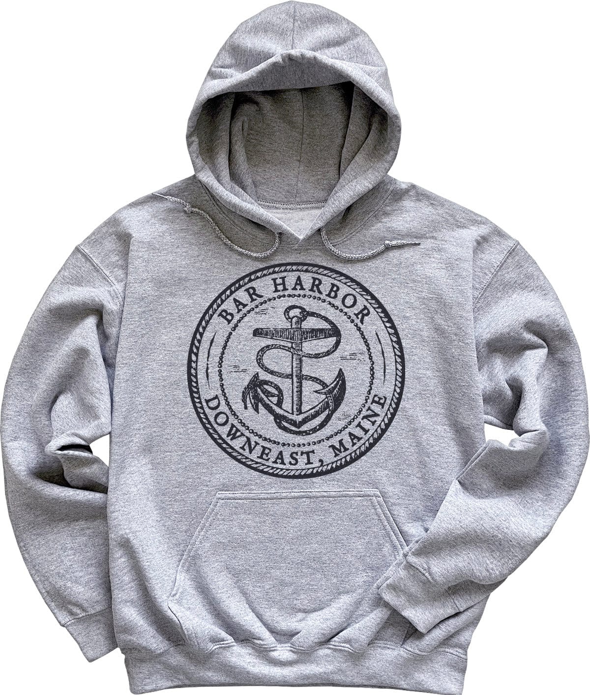 Vintage Antique Anchor Bar Harbor Maine Hoodie