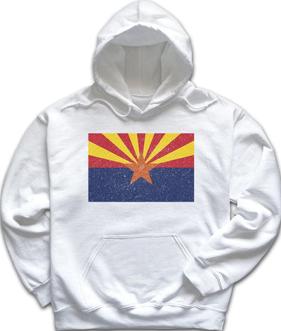 White Arizona Flag Hoodie Sweatshirt