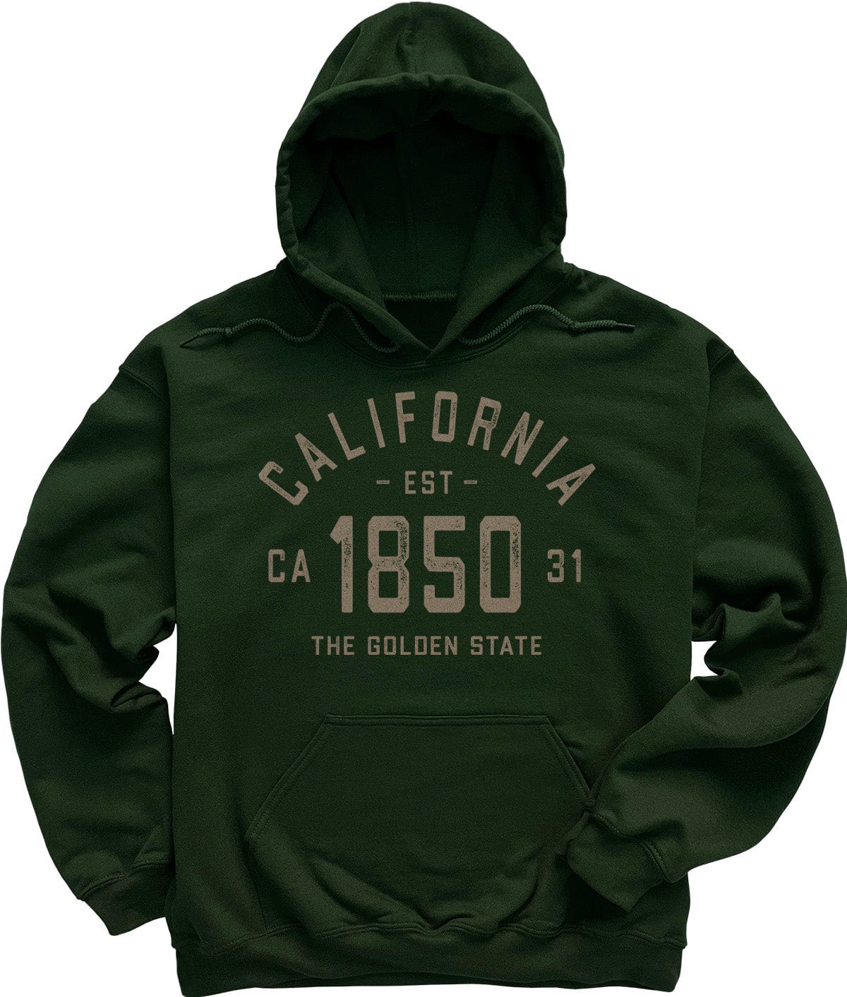 Forest Green Vintage California Hoodie