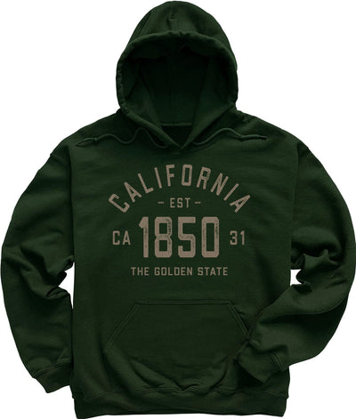 Forest Green Vintage California Hoodie