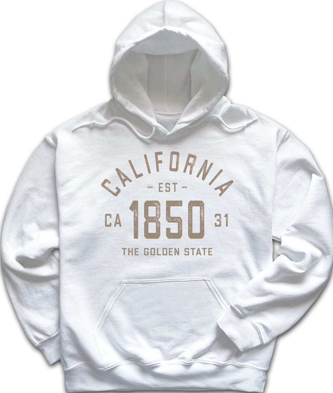 White Vintage California Hoodie