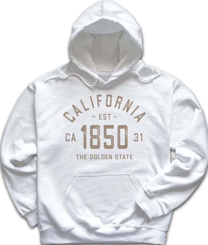 White Vintage California Hoodie