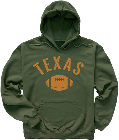 Military Green Vintage Texas Football Hoodie