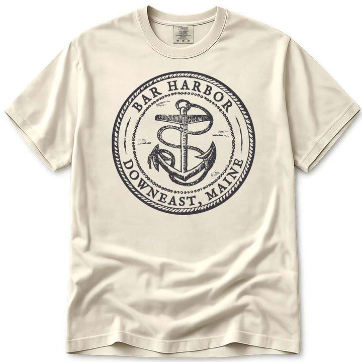 Vintage Antique Anchor Bar Harbor Maine T Shirt - Ivory