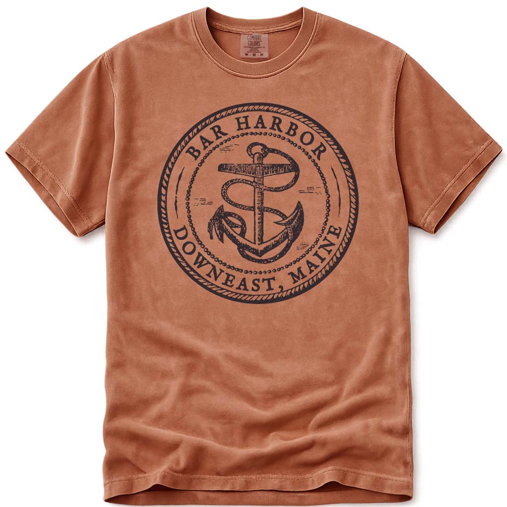 Vintage Antique Anchor Bar Harbor Maine T Shirt - Yam