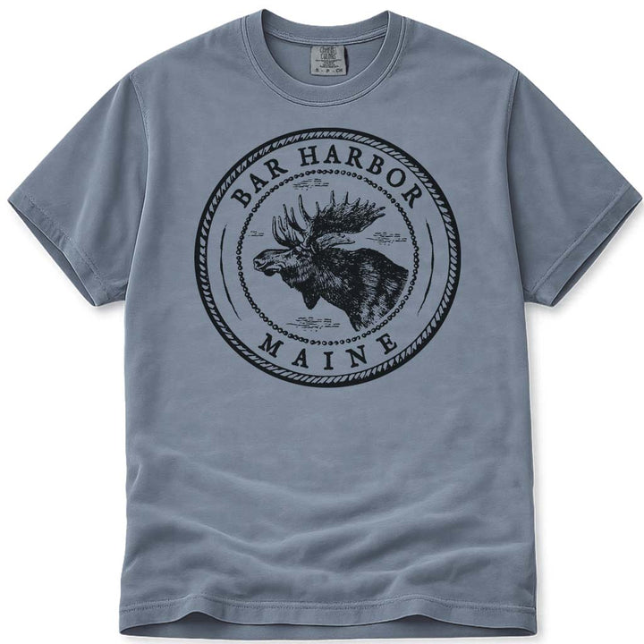 Vintage Bar Harbor Moose T Shirt - Blue Jean