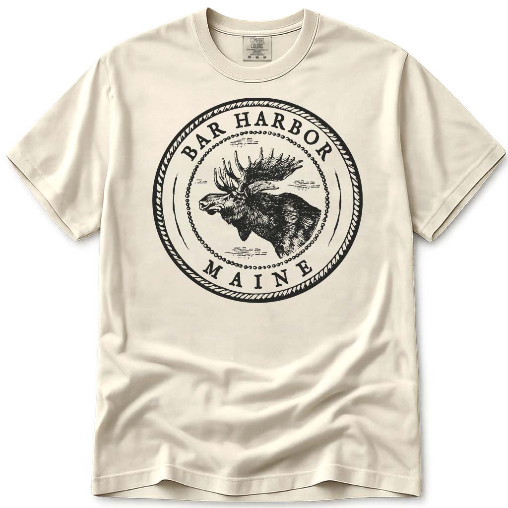 Vintage Bar Harbor Moose T Shirt - Ivory