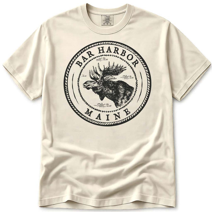 Vintage Bar Harbor Moose T Shirt - Ivory