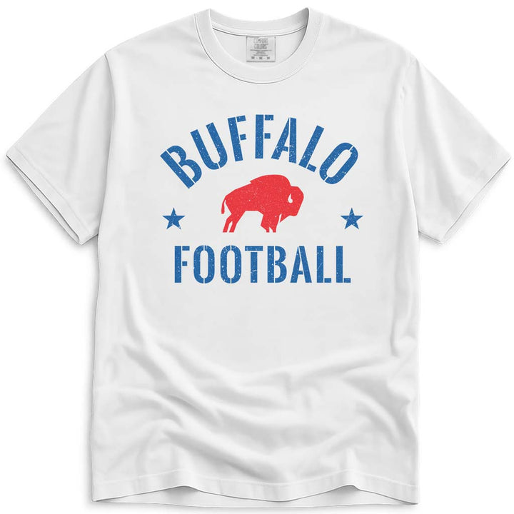 Vintage Buffalo Football T Shirt Retro Buffalo NY Football Tee - White