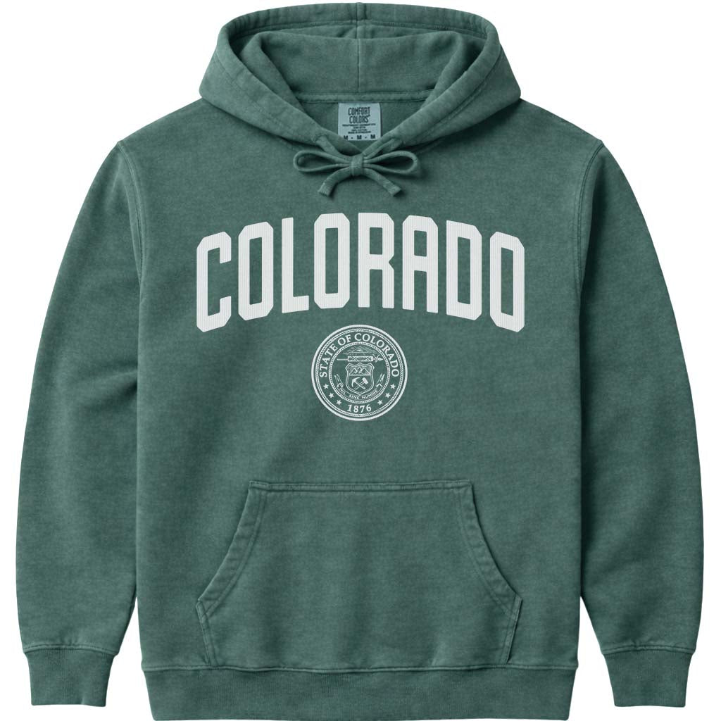 Vintage Colorado State Seal Sweatshirt - Blue Spruce