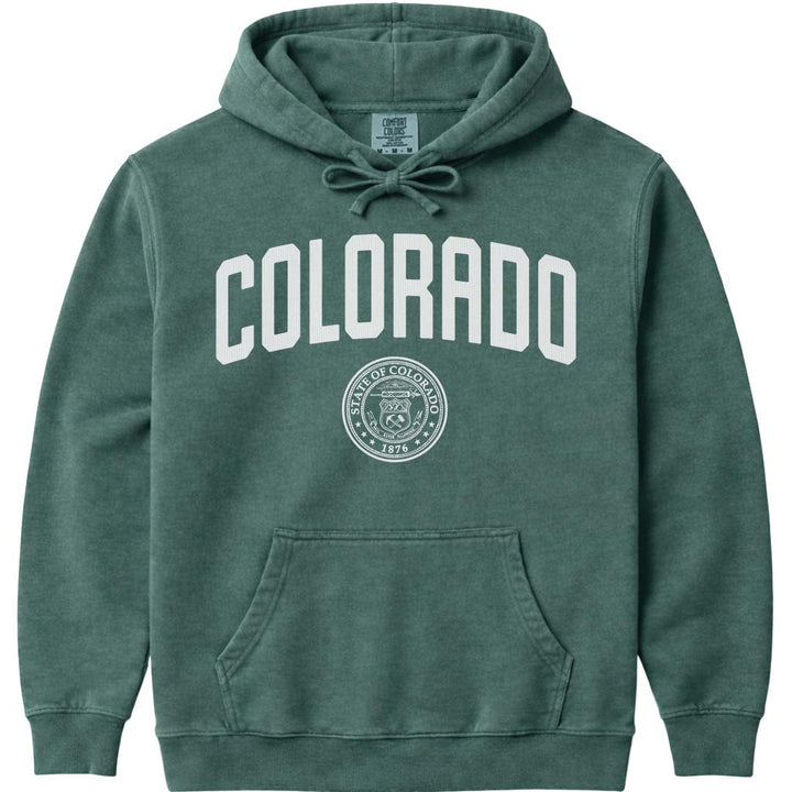 Vintage Colorado State Seal Sweatshirt - Blue Spruce
