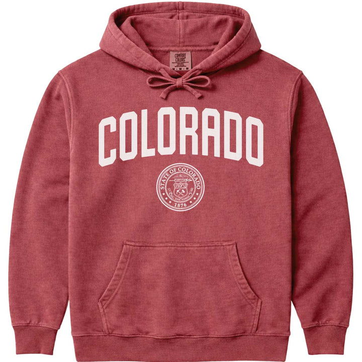 Vintage Colorado State Seal Sweatshirt - Crimson