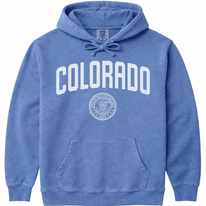 Vintage Colorado State Seal Sweatshirt - Flo Blue