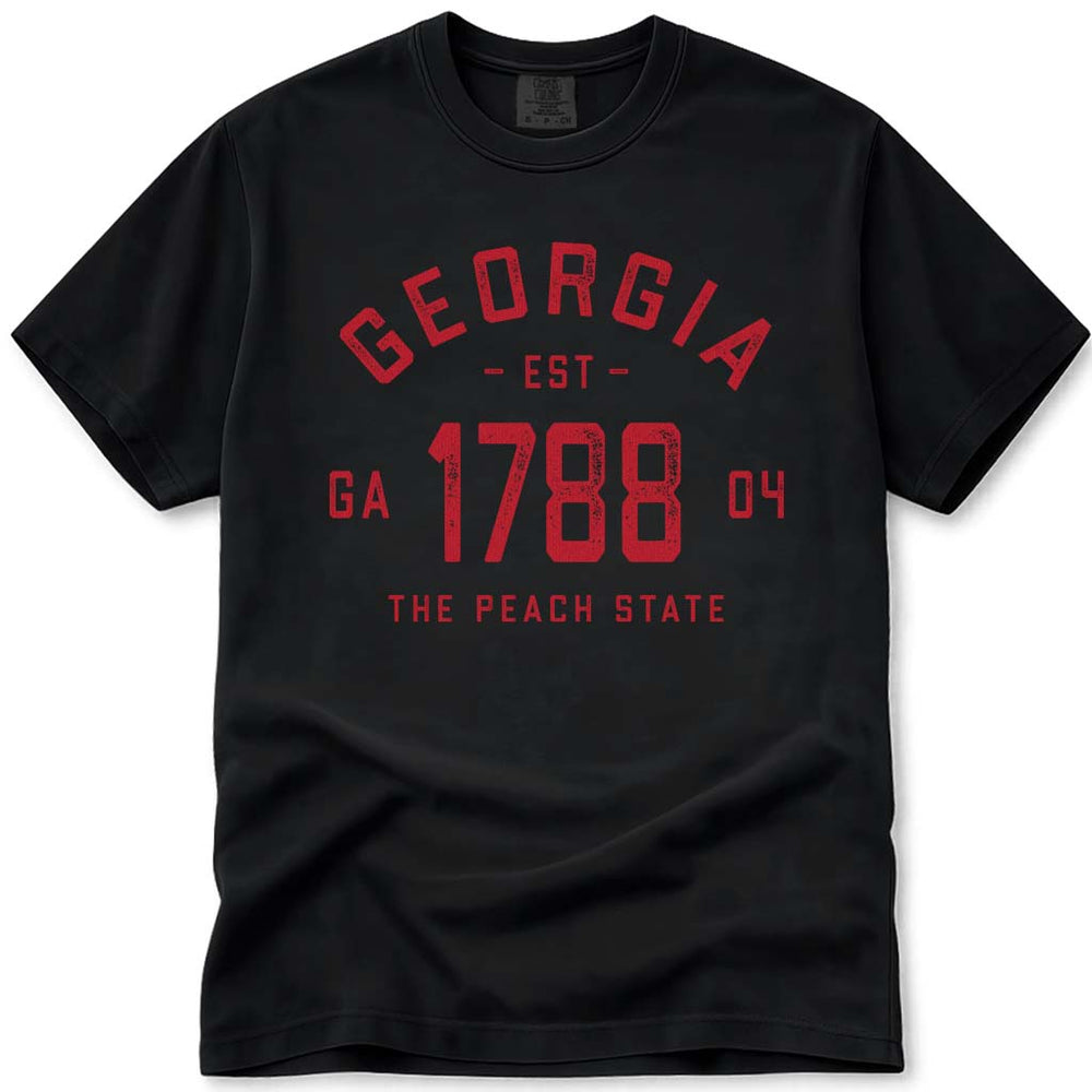 Vintage Georgia T Shirt 1788 GA Comfort Colors Tee - Black