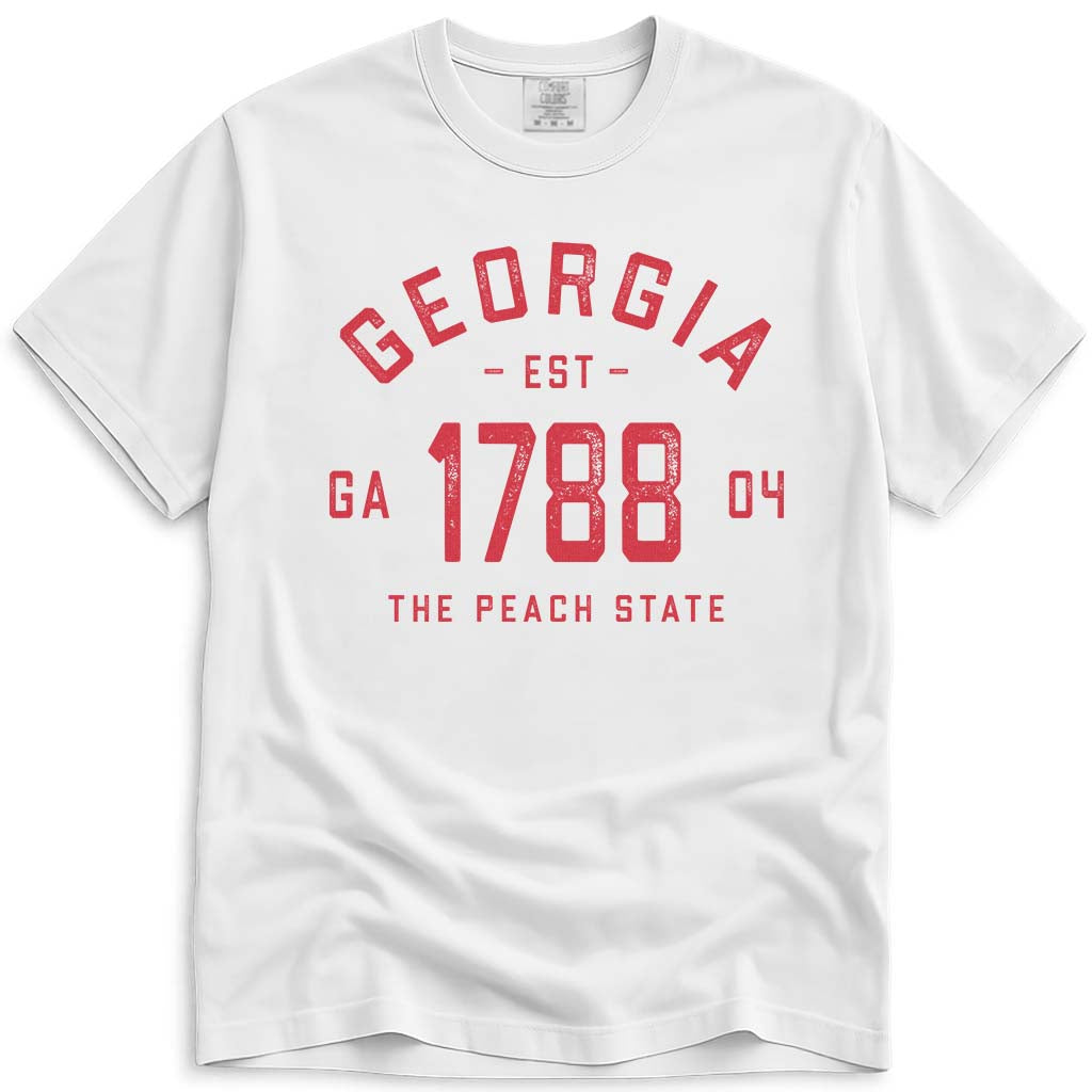 Vintage Georgia T Shirt 1788 GA Comfort Colors Tee - White
