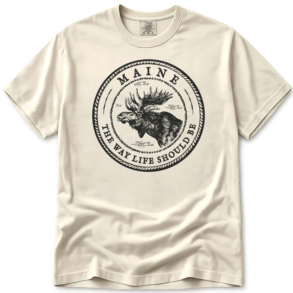 Vintage Maine Moose T Shirt - Ivory