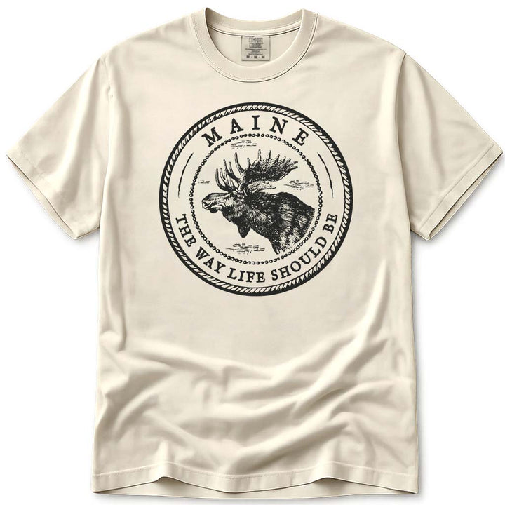 Vintage Maine Moose T Shirt - Ivory