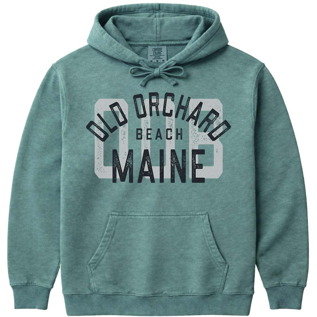 Vintage Maine Retro Old Orchard Beach Sweatshirt Distressed Heavy & Warm - Light Green