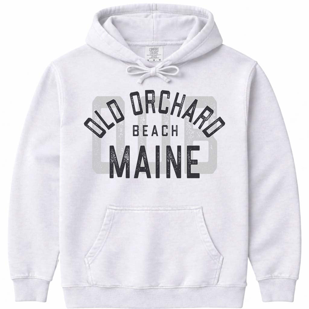 Vintage Maine Retro Old Orchard Beach Sweatshirt Distressed Heavy & Warm - White