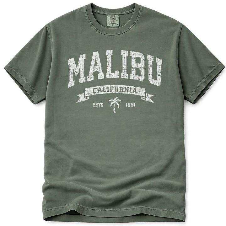 Vintage Malibu T Shirt - Moss