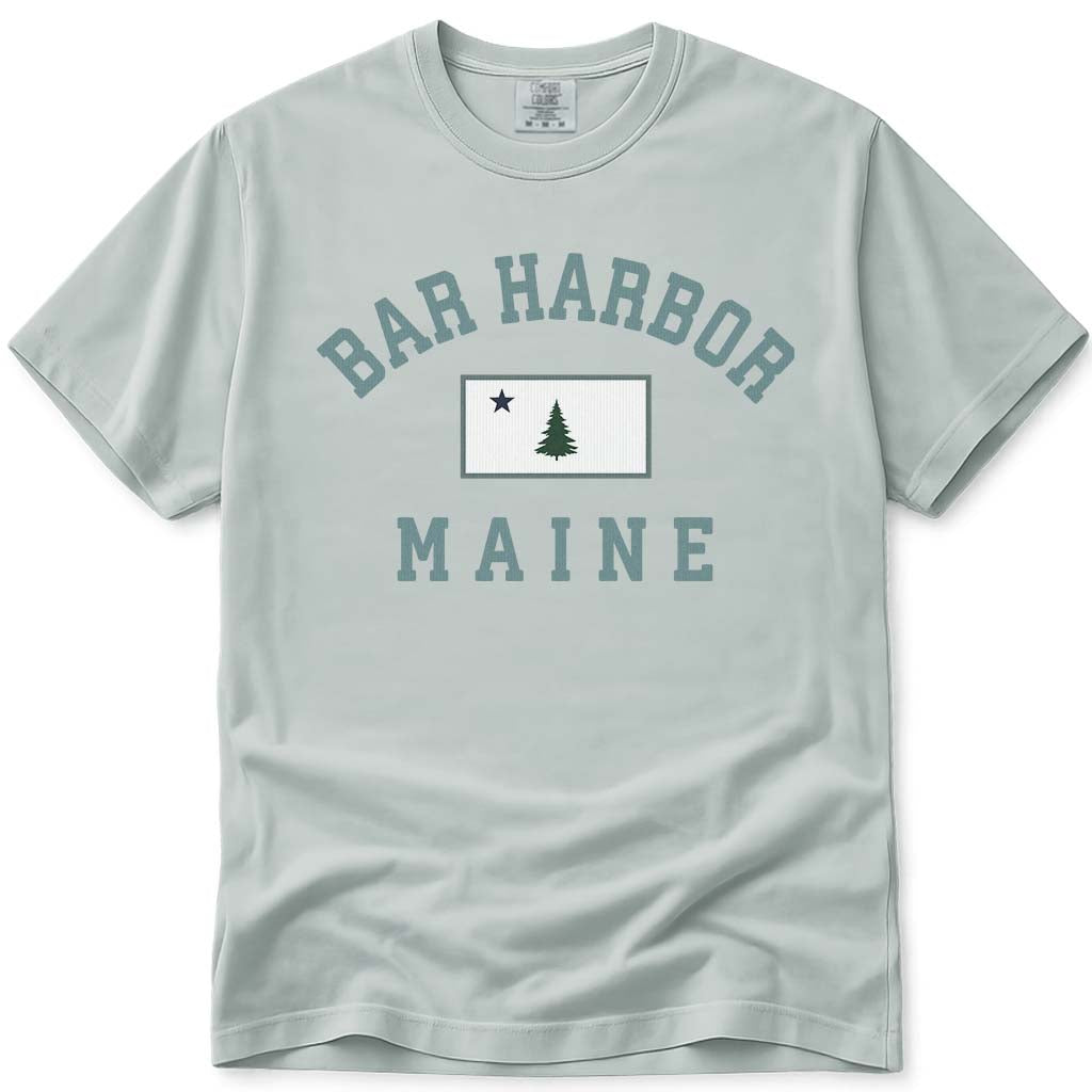 Vintage Original Maine Flag Bar Harbor T Shirt - Bay