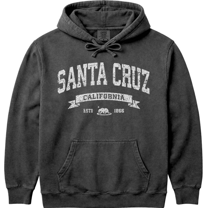 Vintage Santa Cruz California Hoodie Distressed Sweatshirt - Pepper