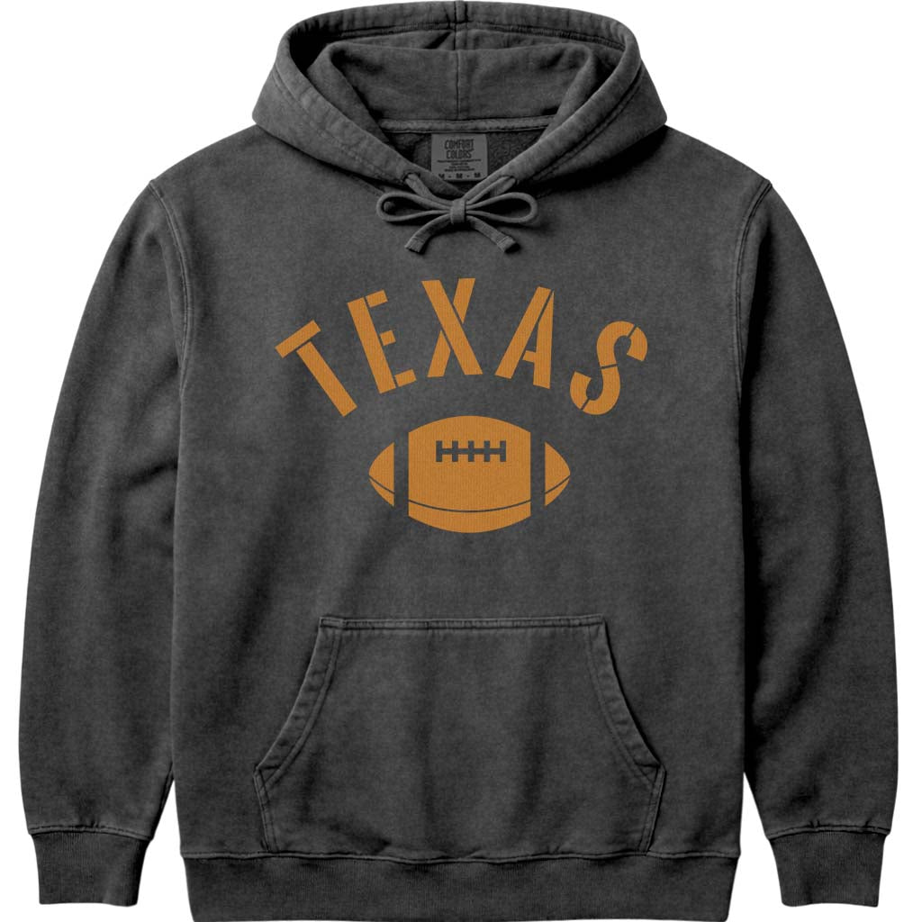 Vintage Texas Football Hoodie Sweatshirt - Pepper