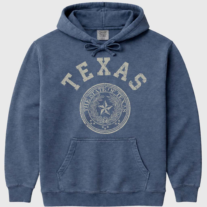 Vintage Texas Hoodie Sweatshirt - Denim
