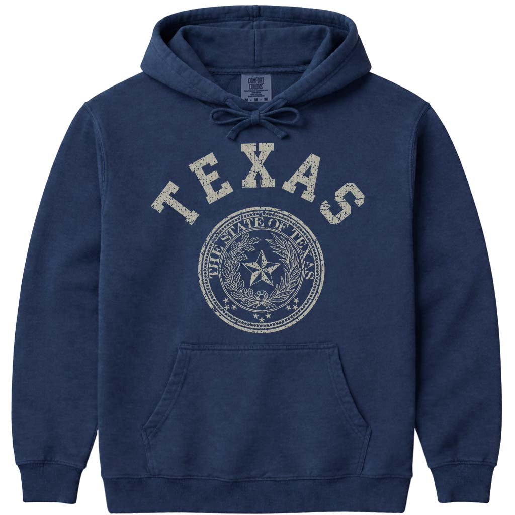 Vintage Texas Hoodie Sweatshirt - Navy
