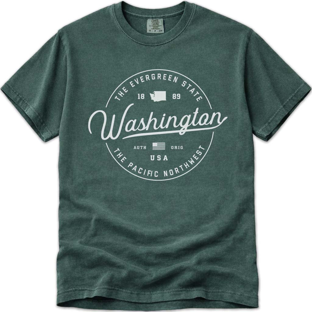 State of Washington T Shirt - Blue Spruce
