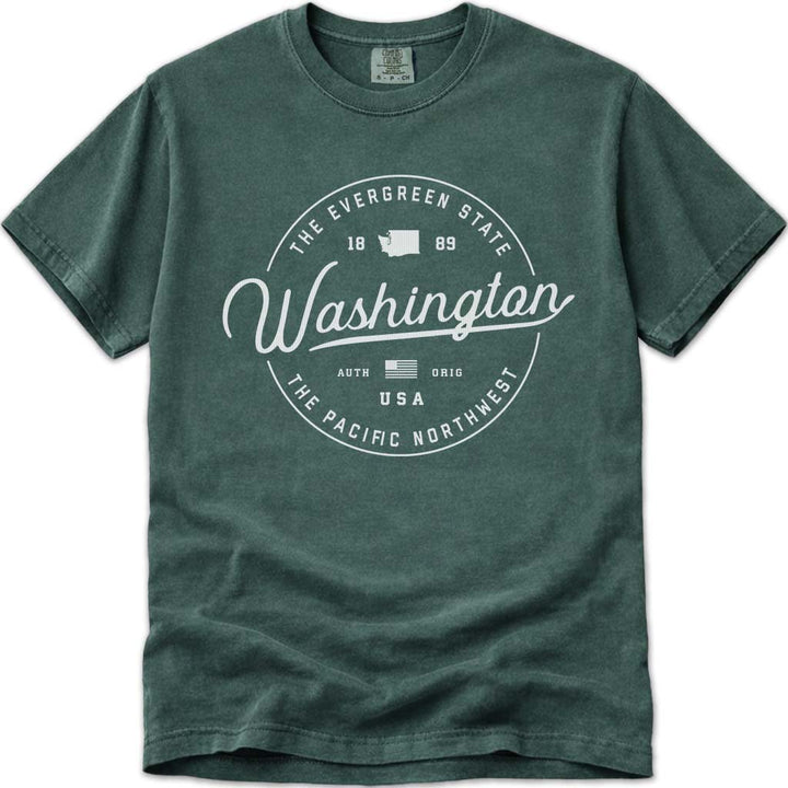 State of Washington T Shirt - Blue Spruce