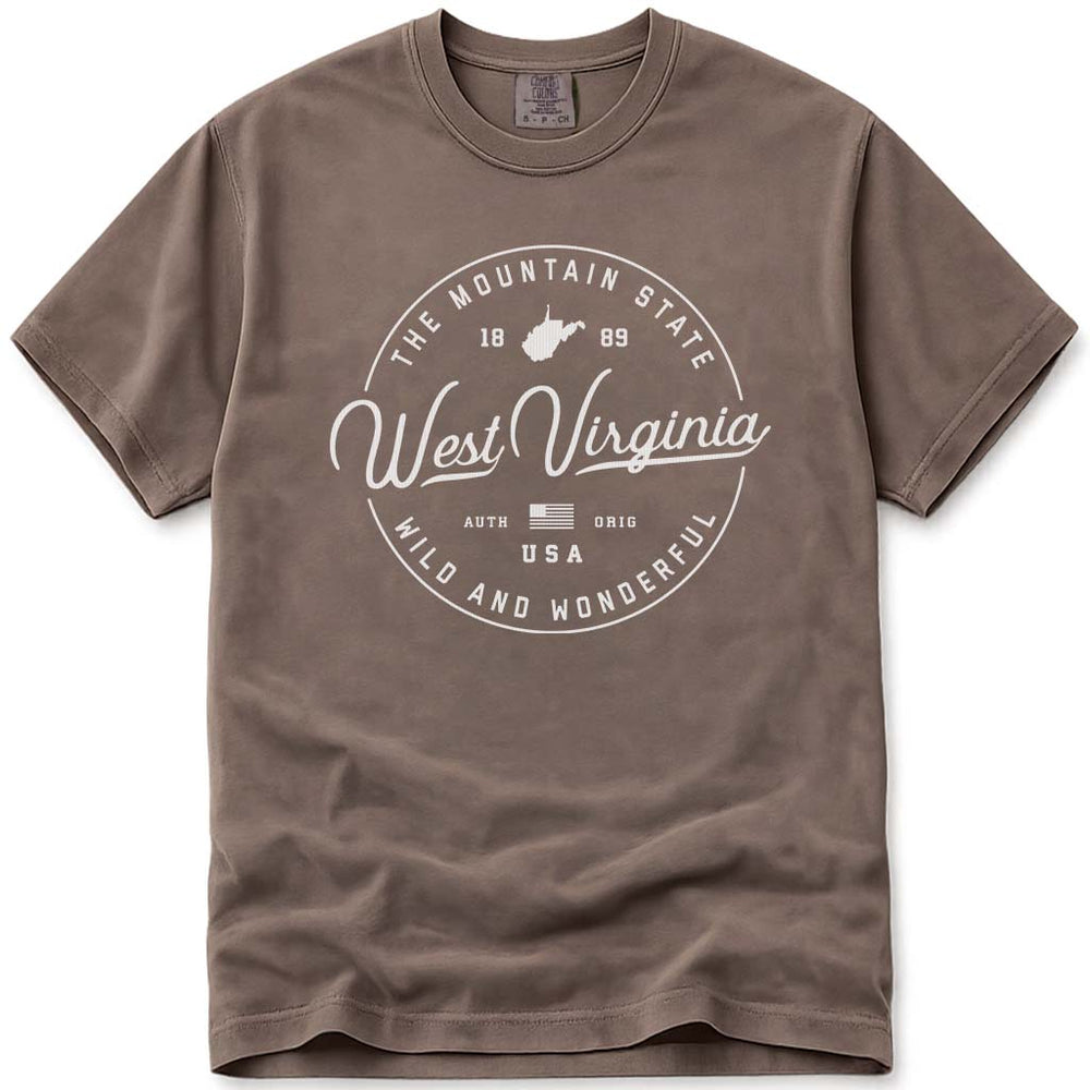 State of West Virginia T Shirt - Espresso