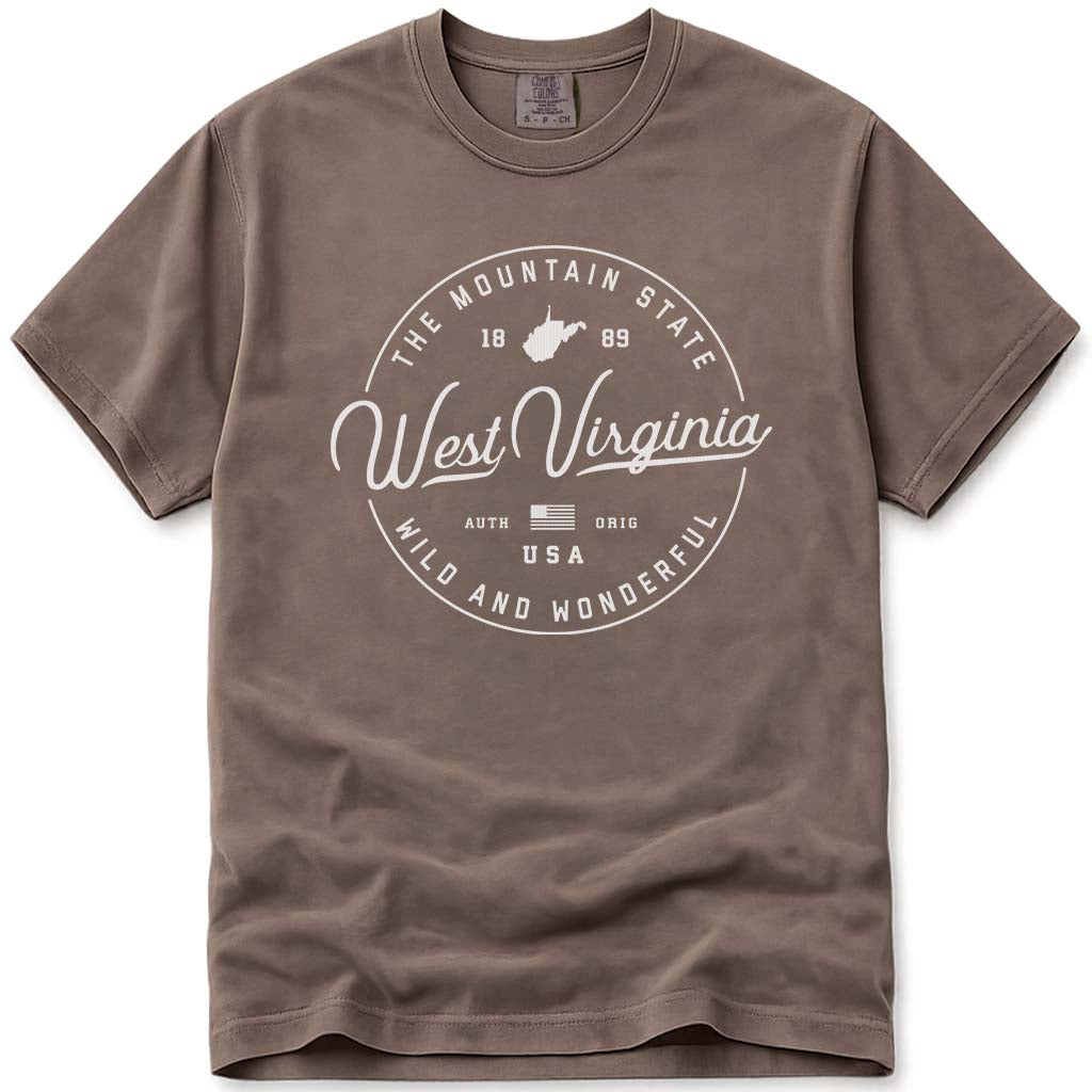 State of West Virginia T Shirt - Espresso