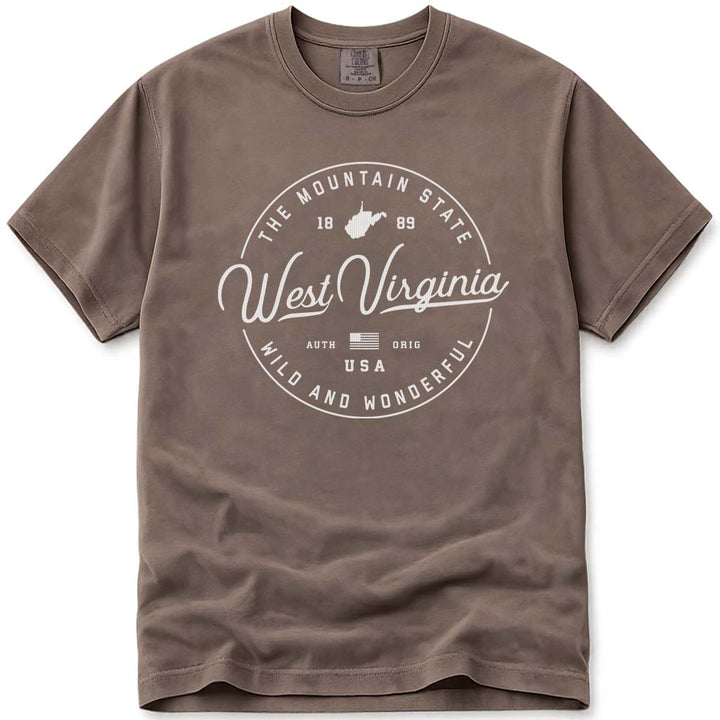 State of West Virginia T Shirt - Espresso