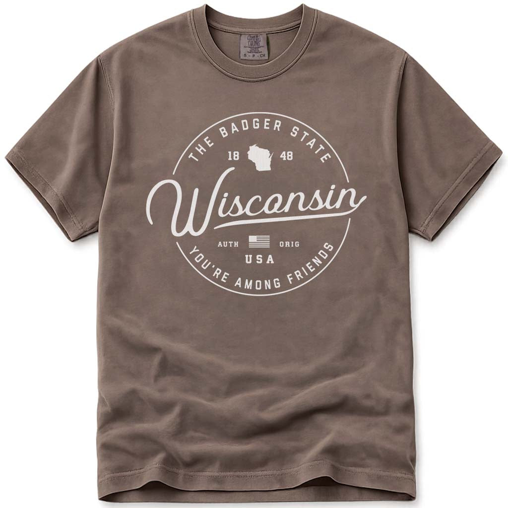 State of Wisconsin T Shirt - Espresso