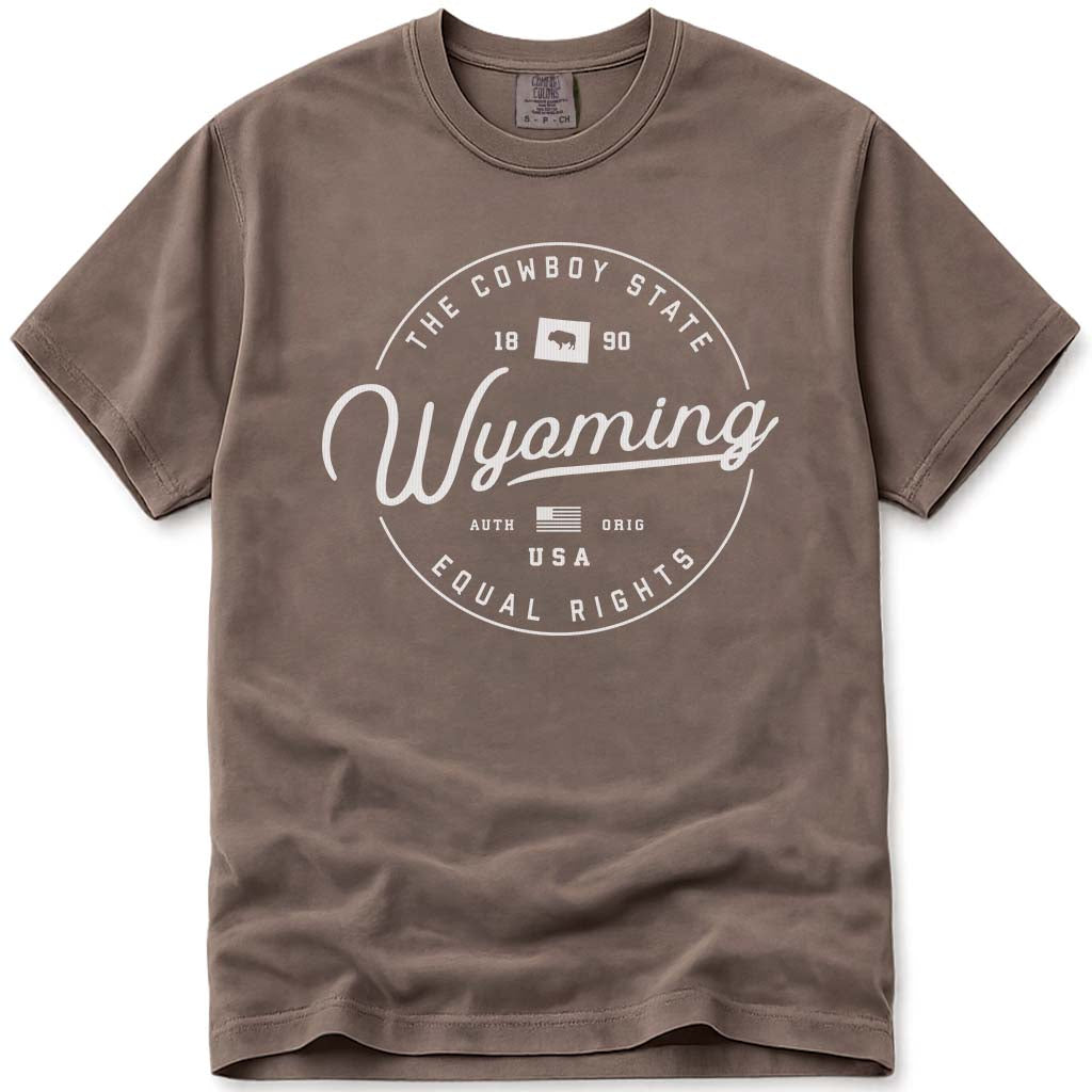 State of Wyoming T Shirt - Espresso