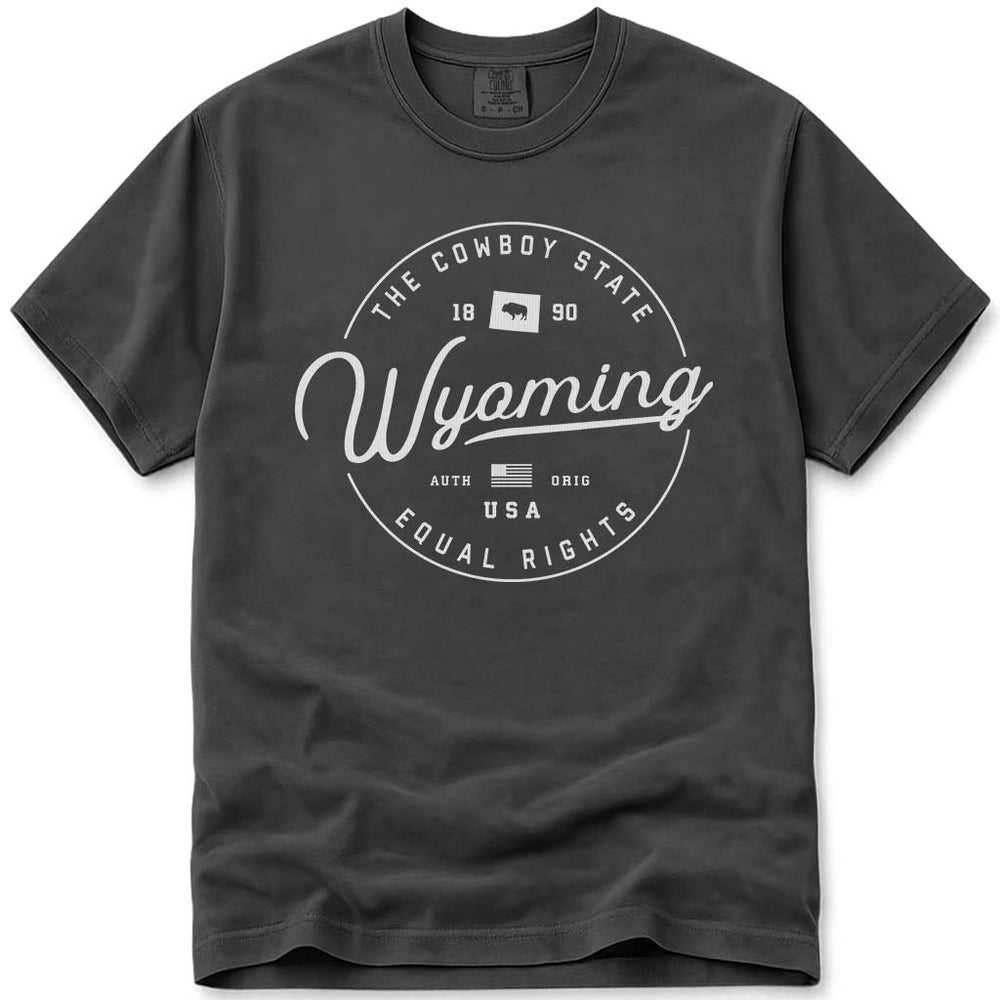 State of Wyoming T Shirt - Pepper