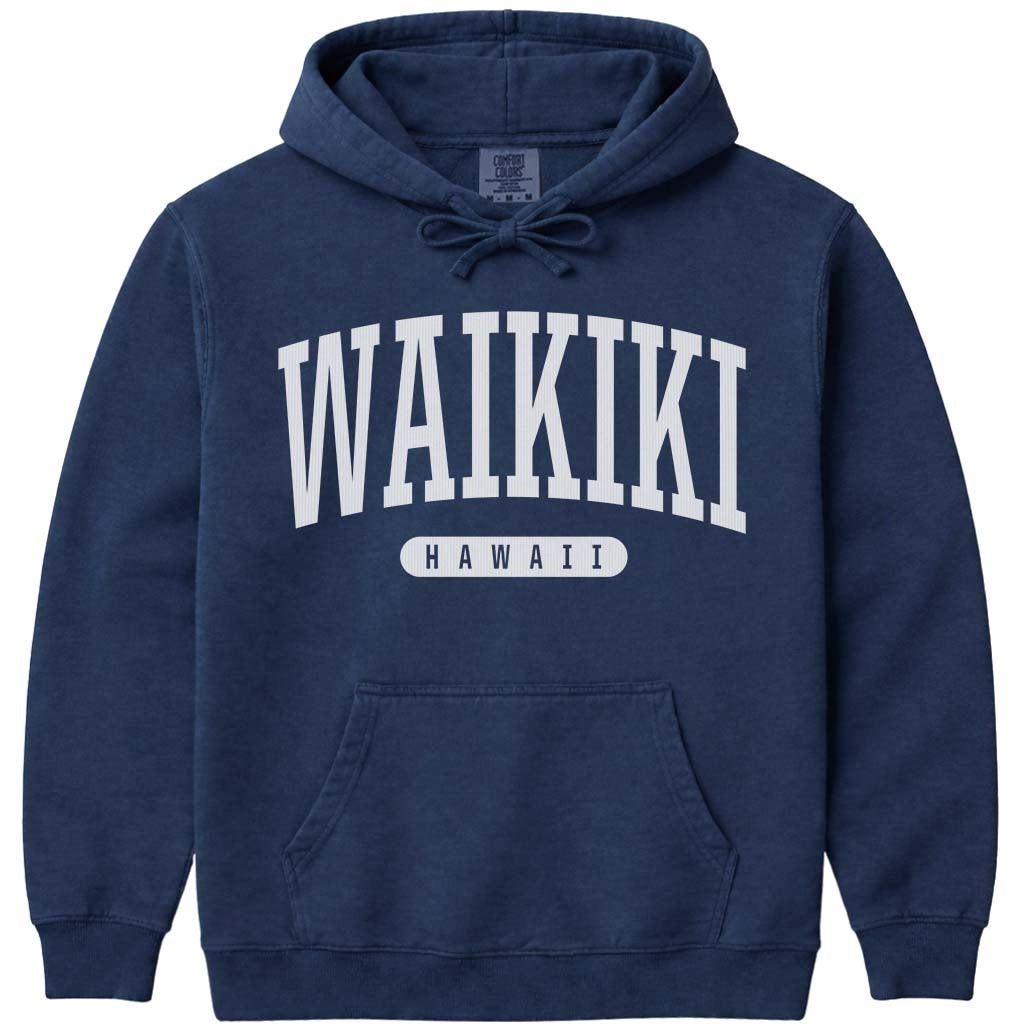 Waikiki Hawaii Hoodie Sweatshirt - Navy