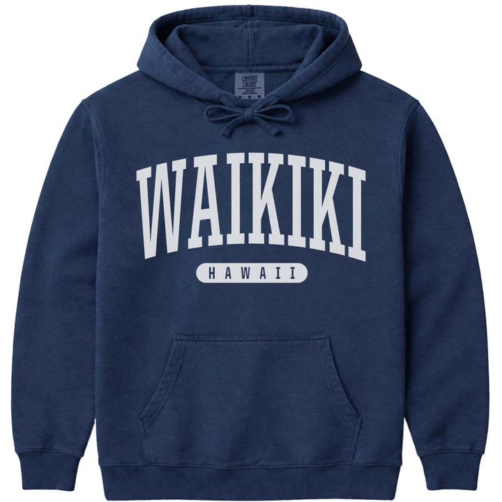 Waikiki Hawaii Hoodie Sweatshirt - Navy